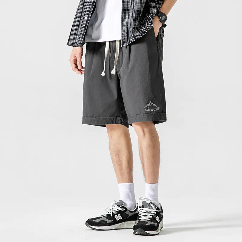 Vintage Style Men's Cotton Shorts - Summer 2024 - Ace Fashion