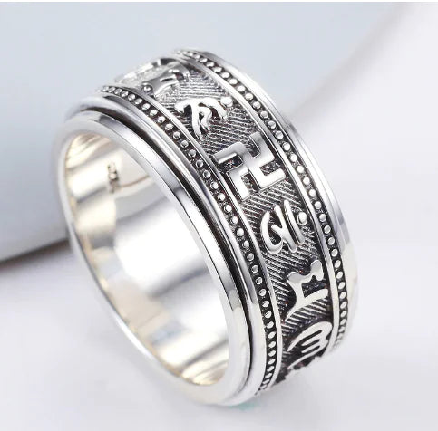 Men's Silver Swivel Ring - Ace Fashion