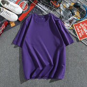 Men's Cotton Summer T-Shirt - Loose Fit Short Sleeve