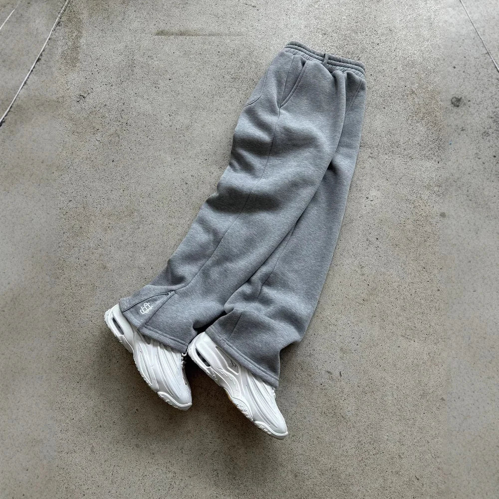 Flexi-Waist Zippered Sweatpants - Ace Fashion