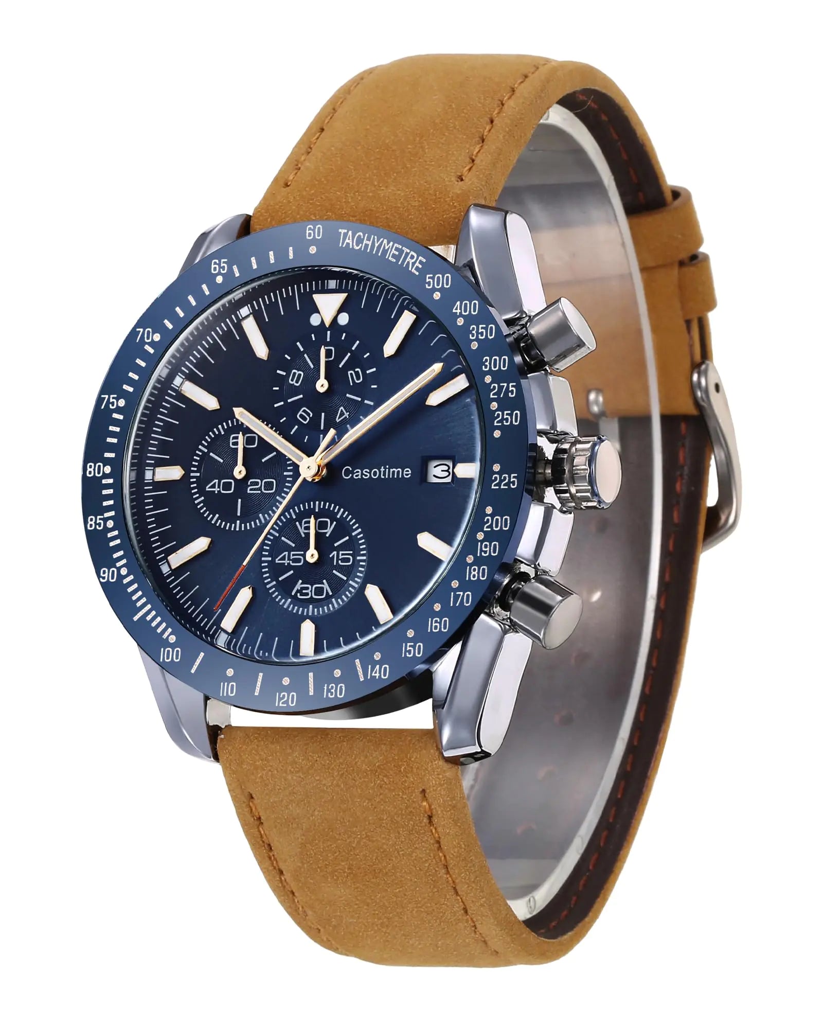 Casotime Classic Leather Chronograph Men’s Watch
