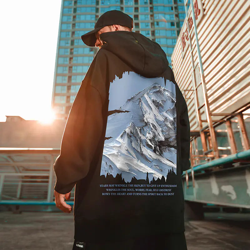 Men's Autumn Mountain Oversized Hoodie - Ace Fashion
