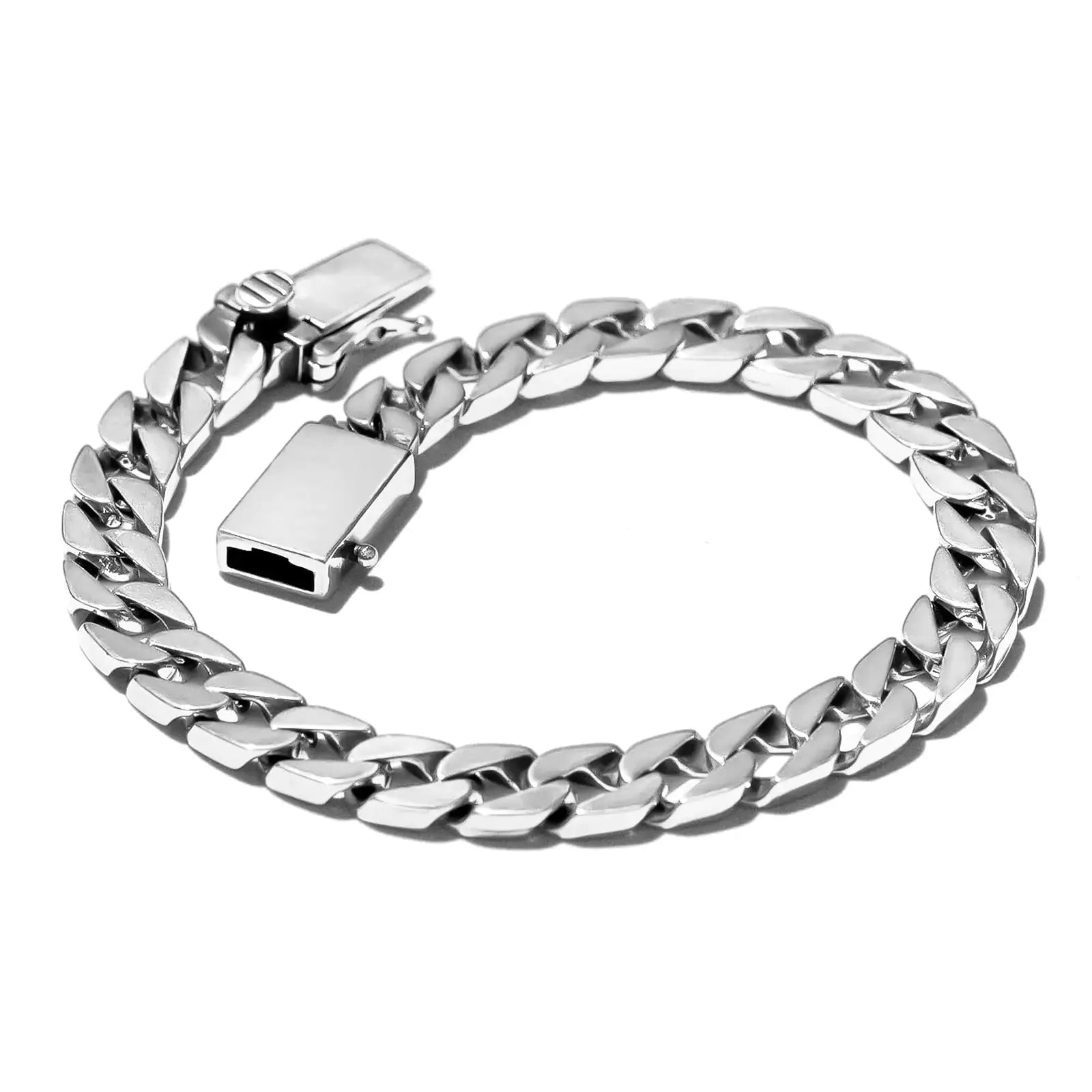 MaicuQ Elegant Sterling Silver Cuban Bracelet - Ace Fashion