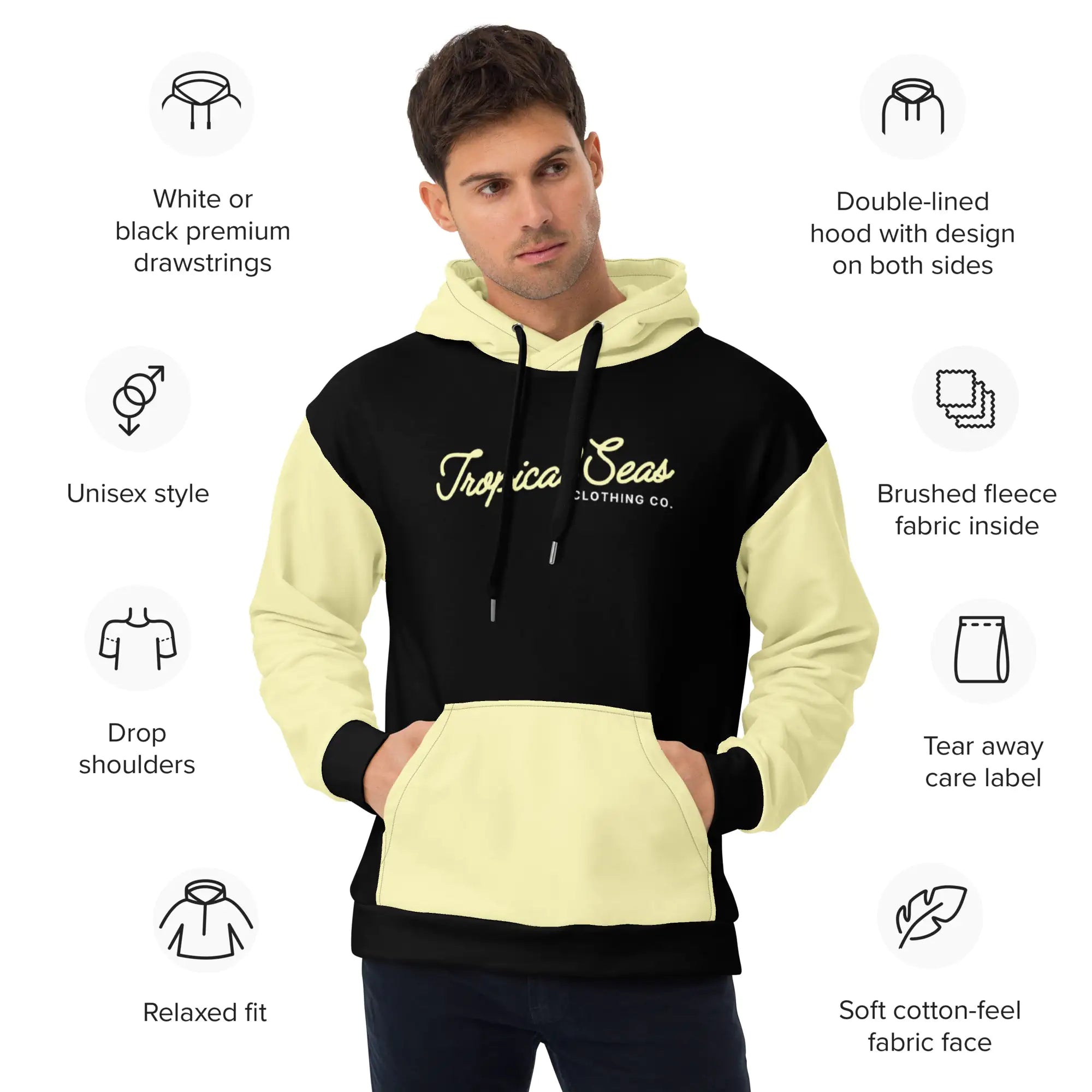 Sunny Seas Two-Tone Hoodie - Ace Fashion