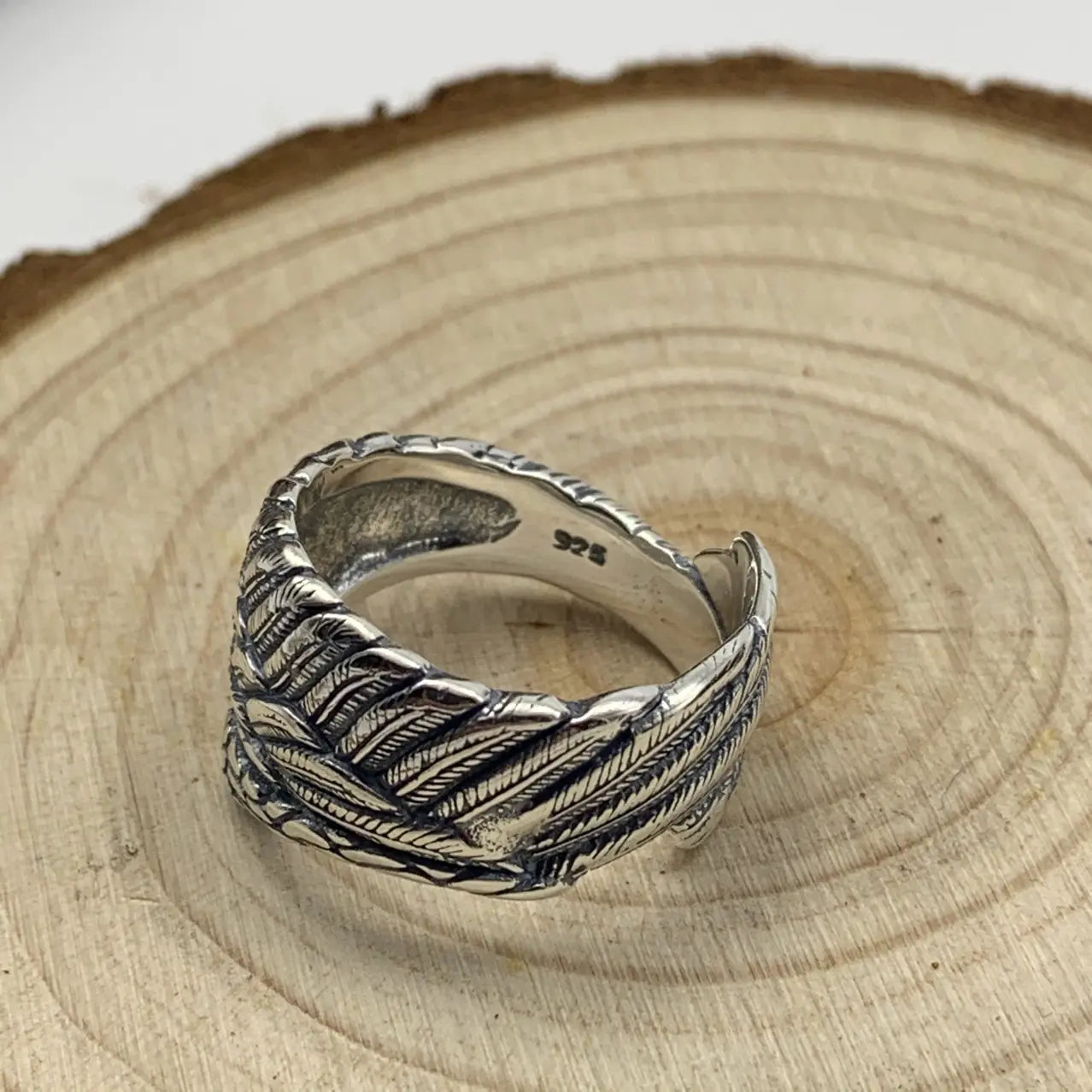 S925 Silver Angel Wings Open Ring - Ace Fashion