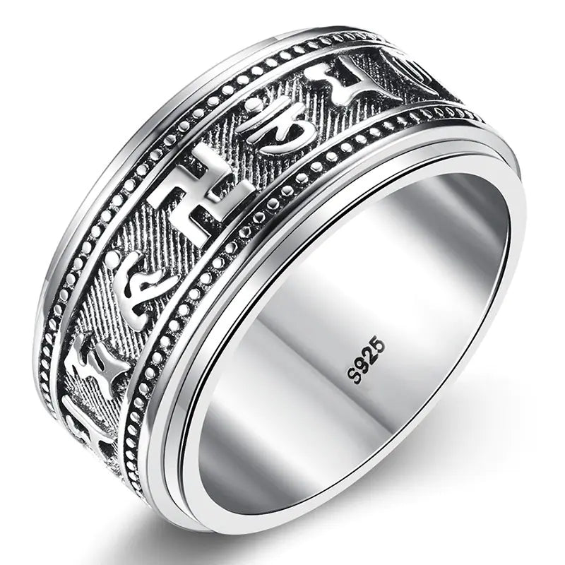 Men's Silver Swivel Ring - Ace Fashion