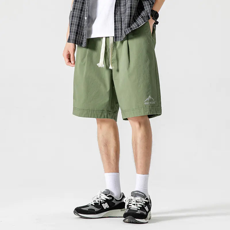 Vintage Style Men's Cotton Shorts - Summer 2024 - Ace Fashion