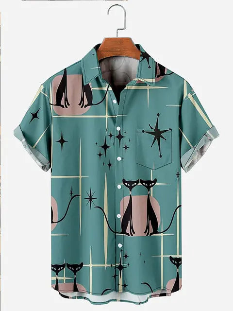 Tropical Harajuku Men's Polyester Shirt - Ace Fashion