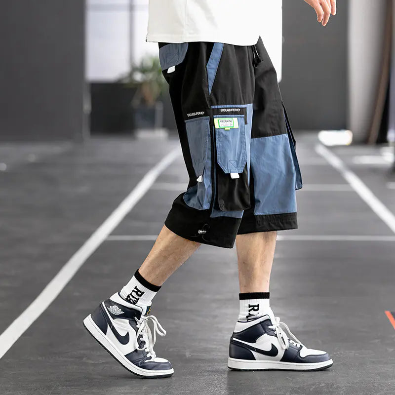 Men's Two-Tone Cropped Pants