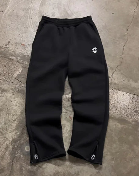 Flexi-Waist Zippered Sweatpants - Ace Fashion