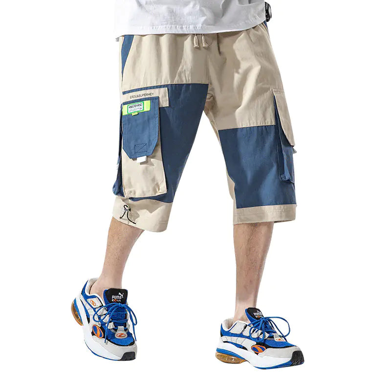 Men's Two-Tone Cropped Pants