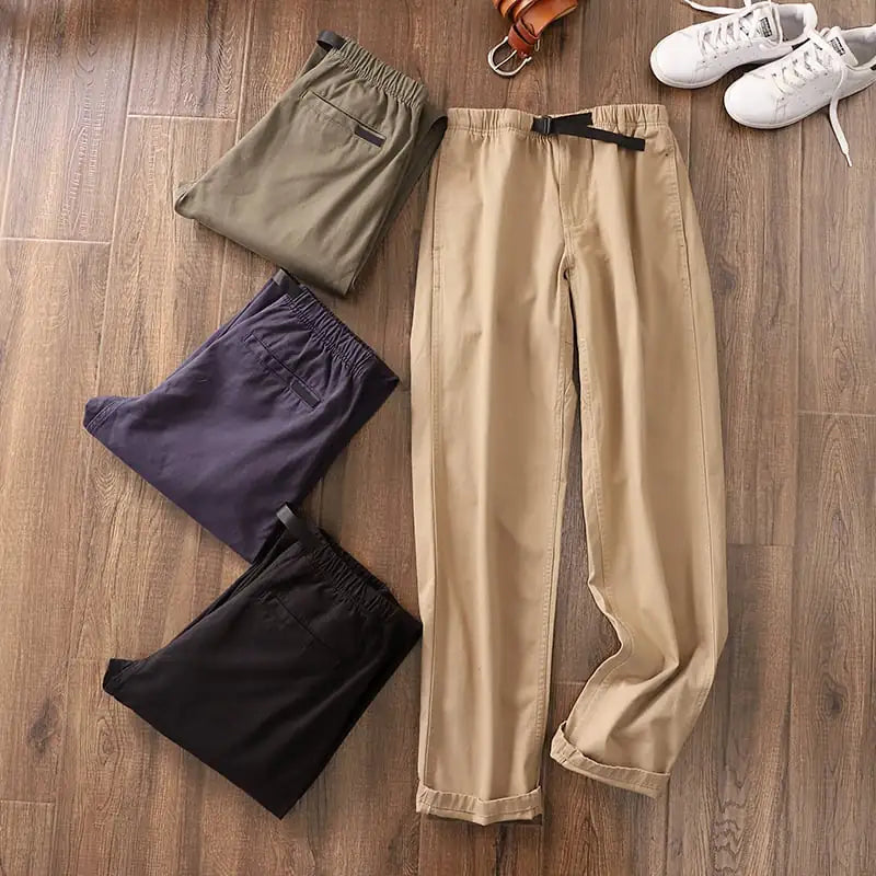 Vintage Buckle Cotton Overalls for Men - Ace Fashion