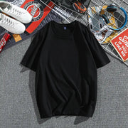Men's Cotton Summer T-Shirt - Loose Fit Short Sleeve