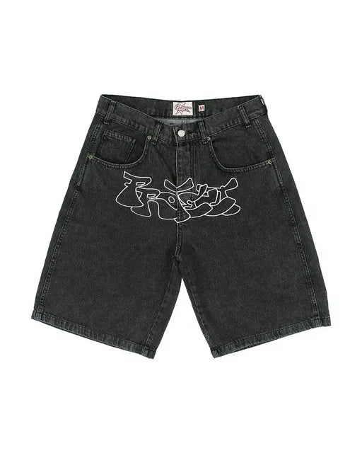Y2K Hip Hop Denim Shorts
