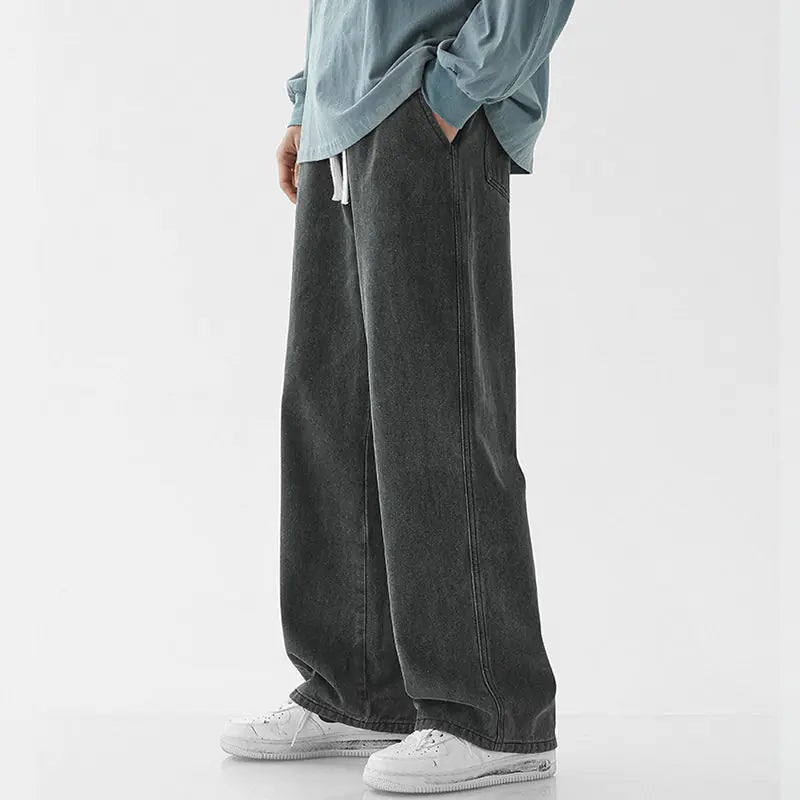Men's Relaxed Straight-Cut Jeans - Ace Fashion