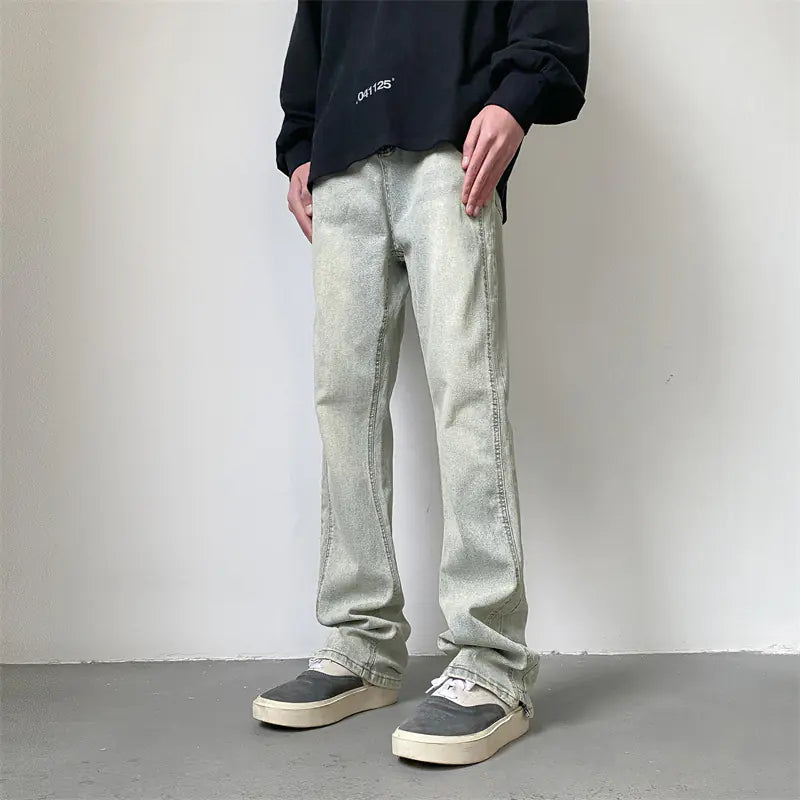 Men's Vintage Washed Color Jeans - Ace Fashion