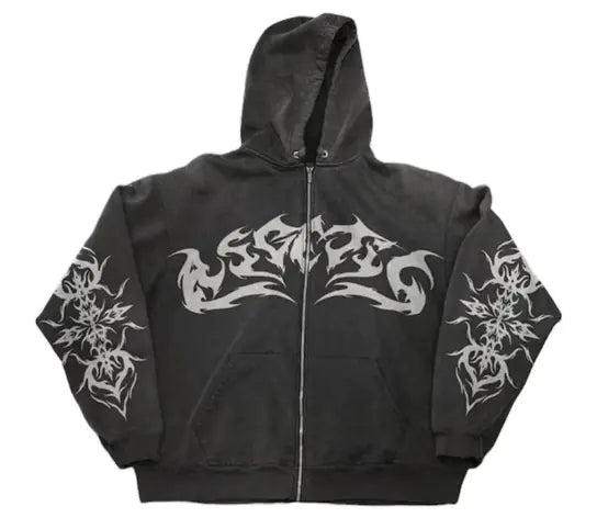 Gothic Y2K Zip Hoodie - Ace Fashion