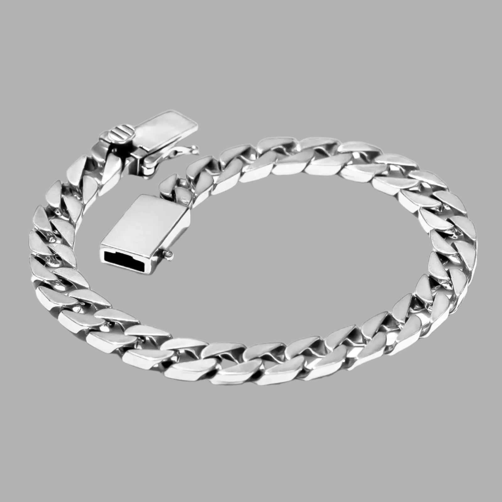 MaicuQ Elegant Sterling Silver Cuban Bracelet - Ace Fashion