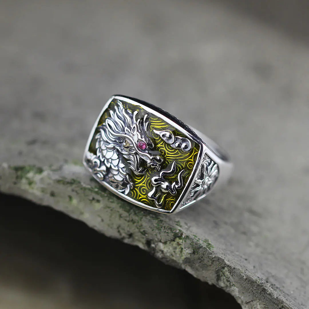 Mythic Silver Dragon Band - Ace Fashion