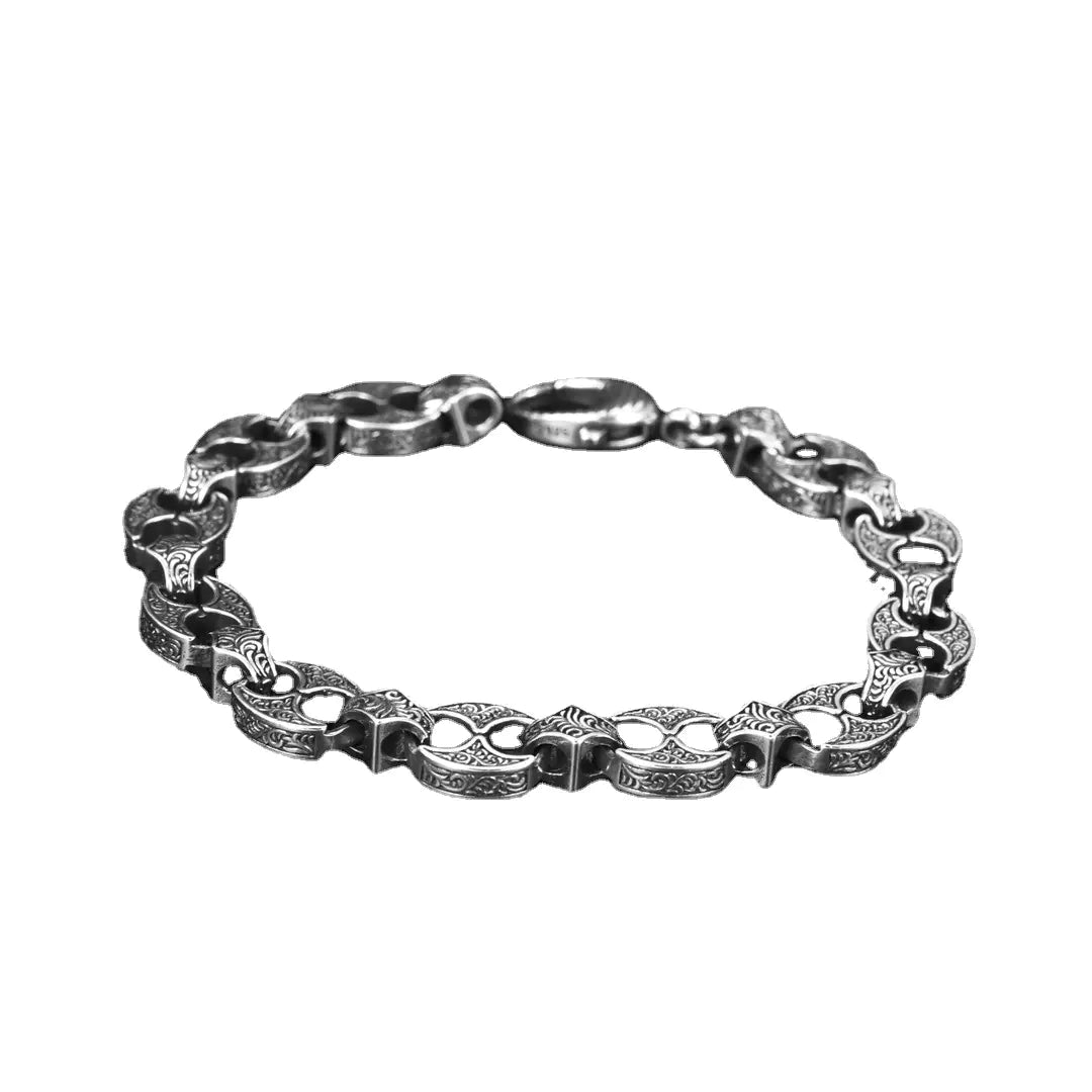Custom Silver Men's Hip Hop Bracelet - Ace Fashion