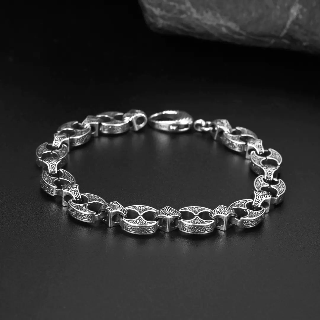 Custom Silver Men's Hip Hop Bracelet - Ace Fashion