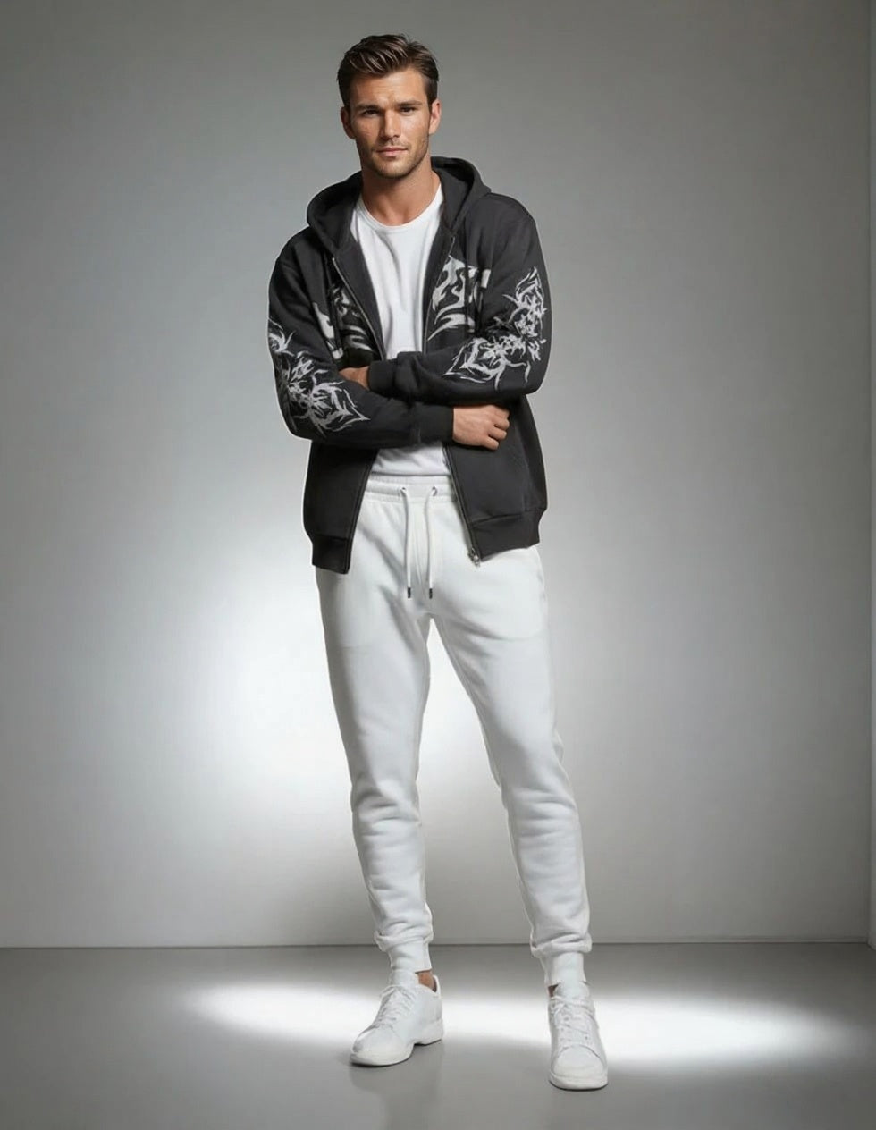 Gothic Y2K Zip Hoodie