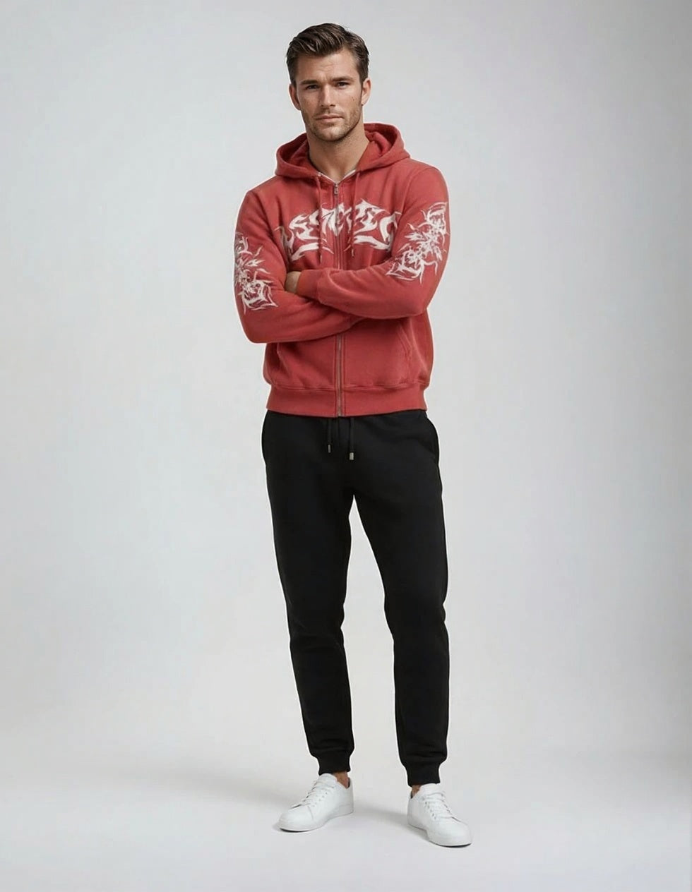 Gothic Y2K Zip Hoodie