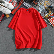 Men's Cotton Summer T-Shirt - Loose Fit Short Sleeve
