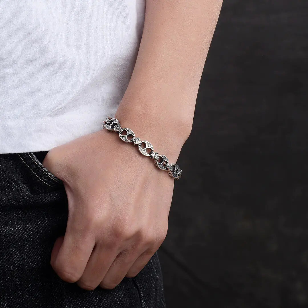 Custom Silver Men's Hip Hop Bracelet - Ace Fashion