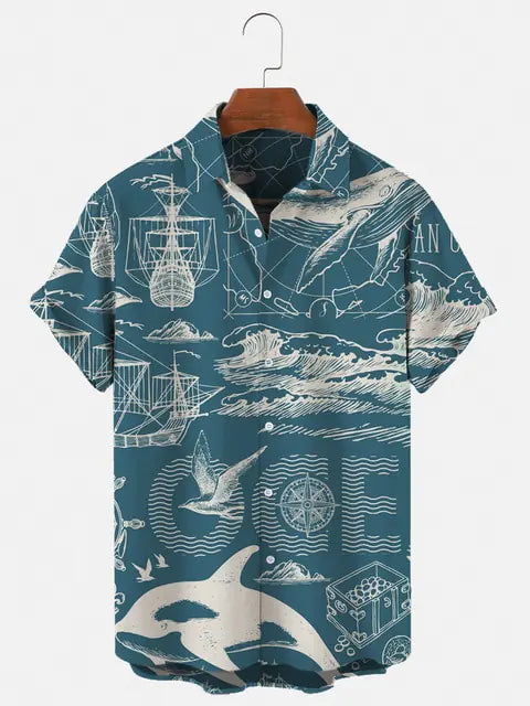 Tropical Harajuku Men's Polyester Shirt - Ace Fashion