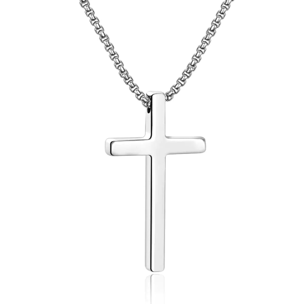 Ursteel Men's Gold Plated Stainless Steel Cross Necklace
