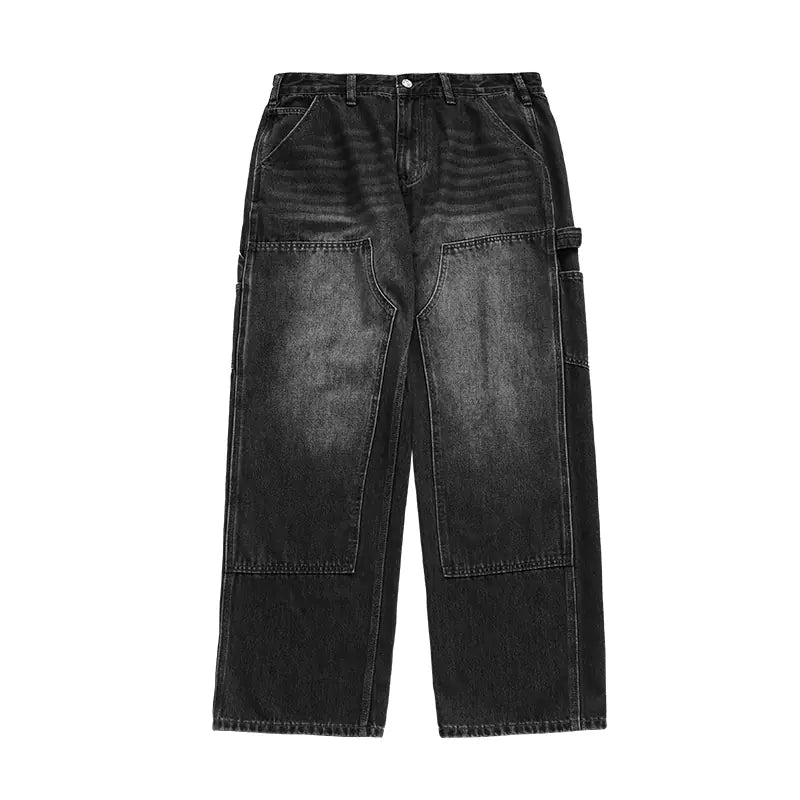 Men's Retro Relaxed Straight Jeans - Ace Fashion